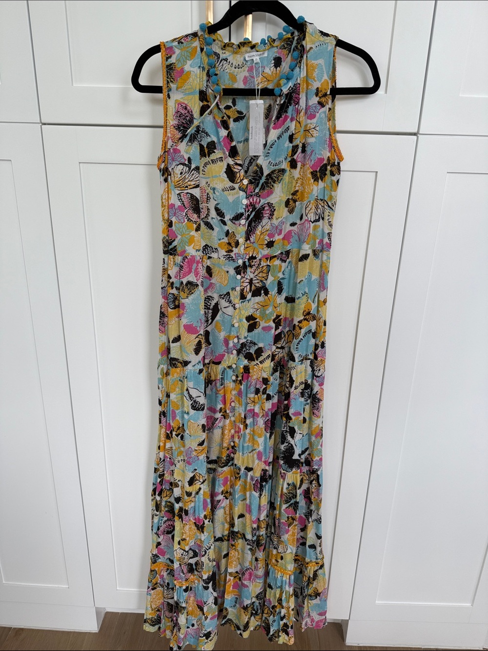 Poupette St Barth Sleeveless Floral Maxi Dress in Multicolor